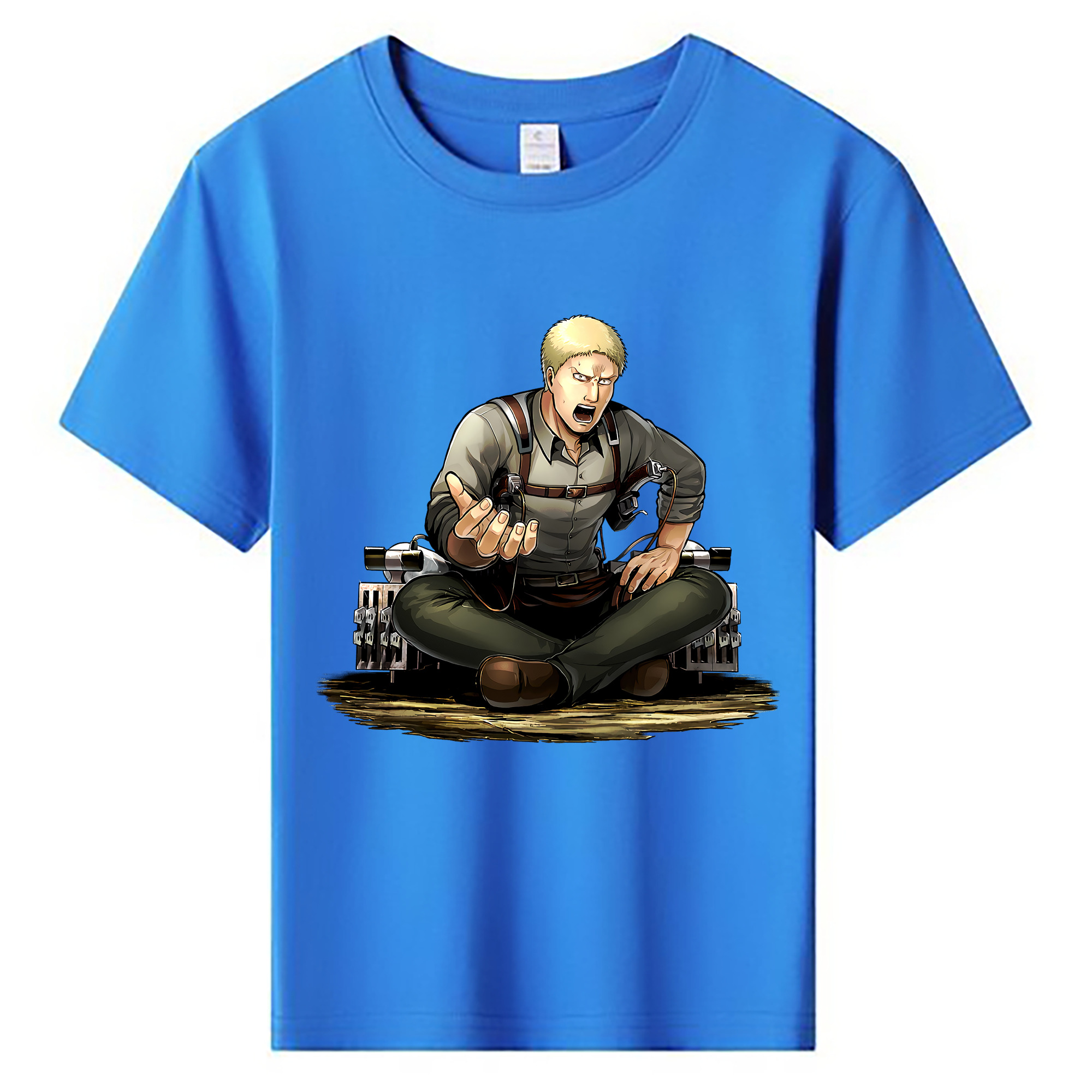 （画像用） 進撃の巨人 ライナー・ブラウン Attack on Titan Reiner Braun 綿100％キッズTシャツ（フロントプリント）